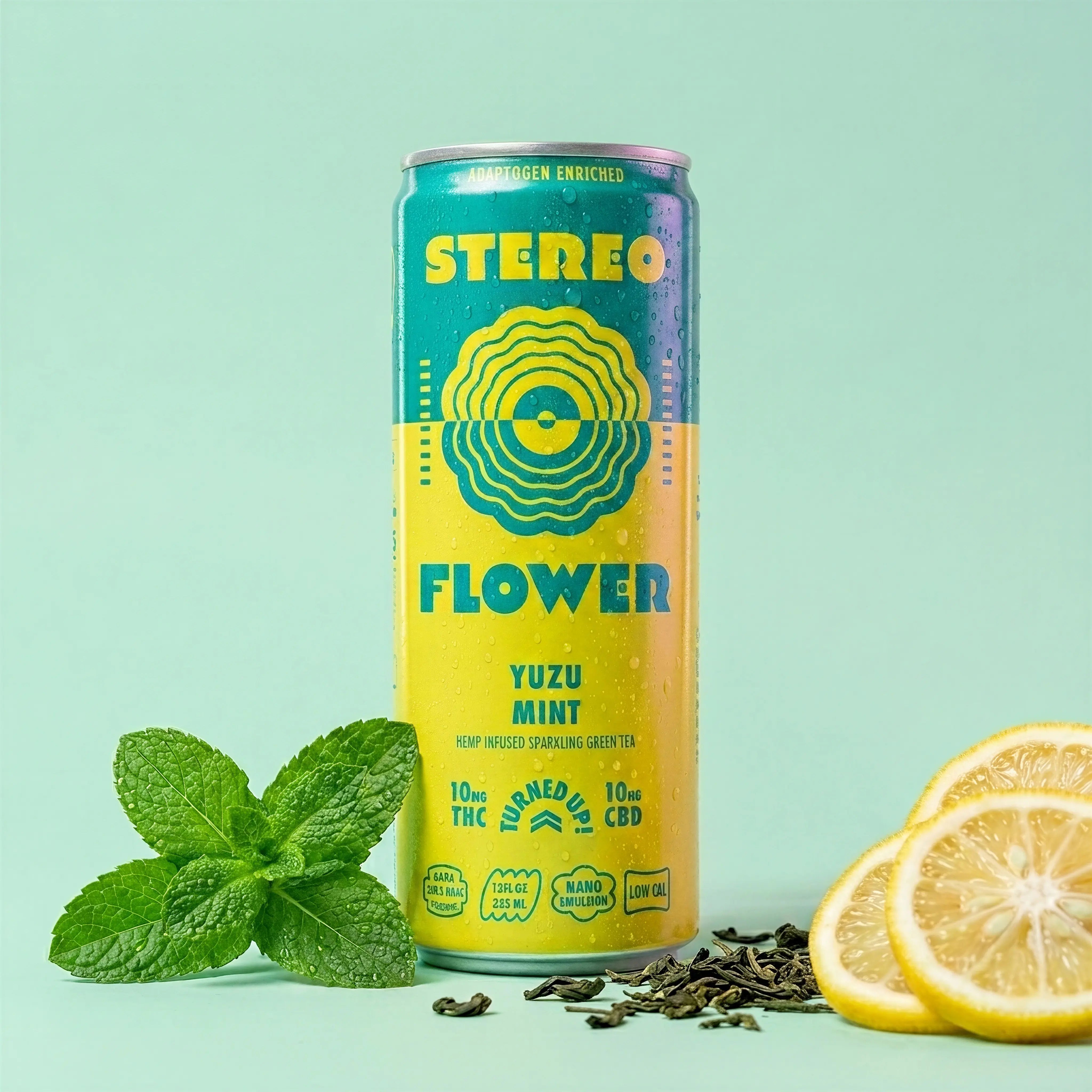 Yuzu Mint Sparkling Green Tea | 10mg THC Per Can – Stereo Flower