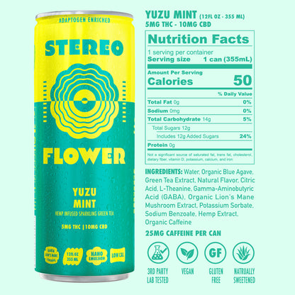 5mg THC Tea Starter Pack | Stereo Flower Sparkling Tea