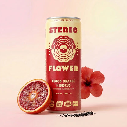 Blood Orange Hibiscus Sparkling Black Tea | 5mg THC Per Can