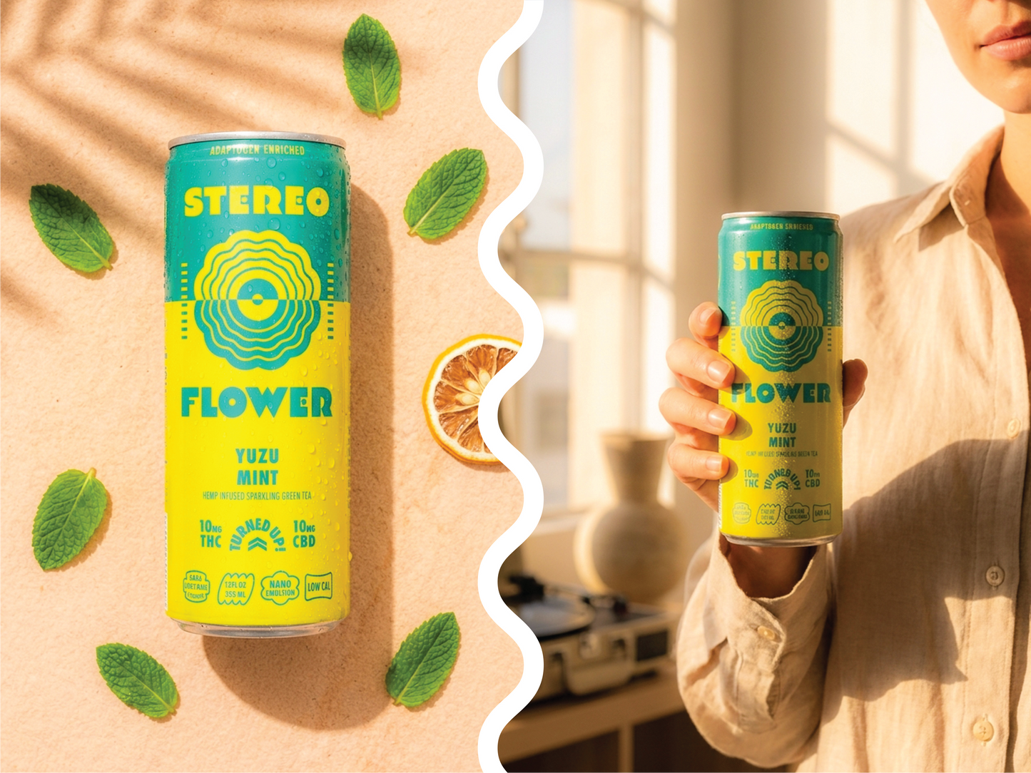 Yuzu Mint Sparkling Green Tea | 10mg THC Per Can