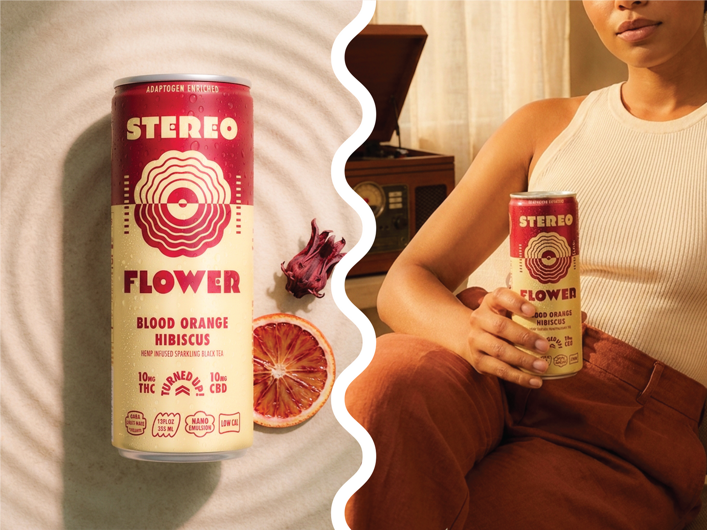 Blood Orange Hibiscus Sparkling Black Tea | 10mg THC Per Can